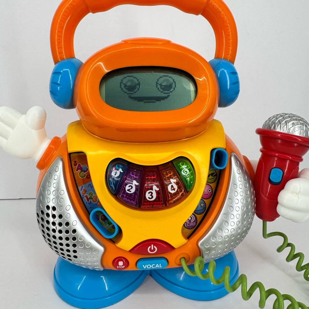 VTECH LEARNING TUNES KARAOKE TOY WITH MICROPHONE 15 TUNES LIGHTS EUC - Picture 3 of 3